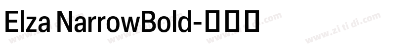 Elza NarrowBold字体转换
